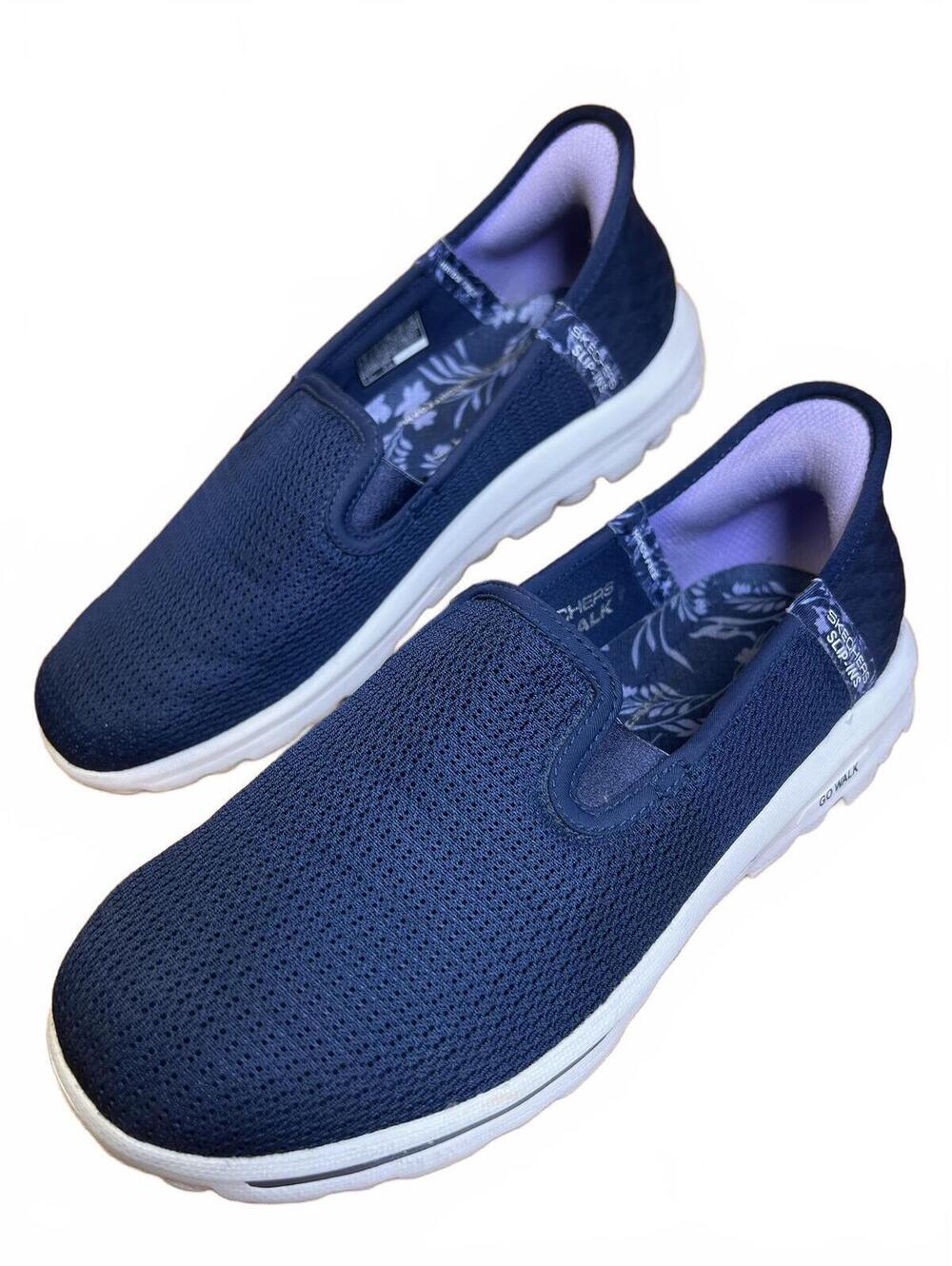 Skechers GOwalk Slip-On Walking Shoes Navy Blue Women's Size 8